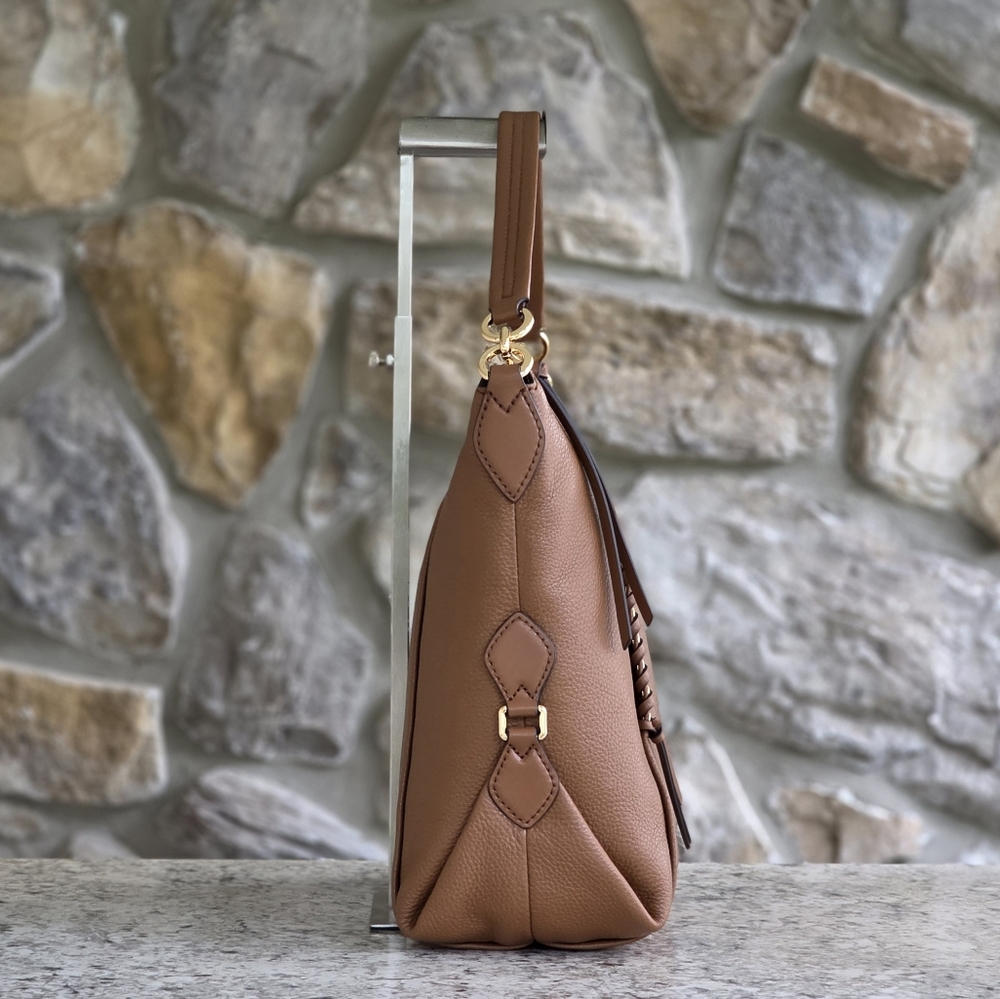 Michael Kors Sia Large Hobo Brown Shoulder Bag - Picture 2 of 11